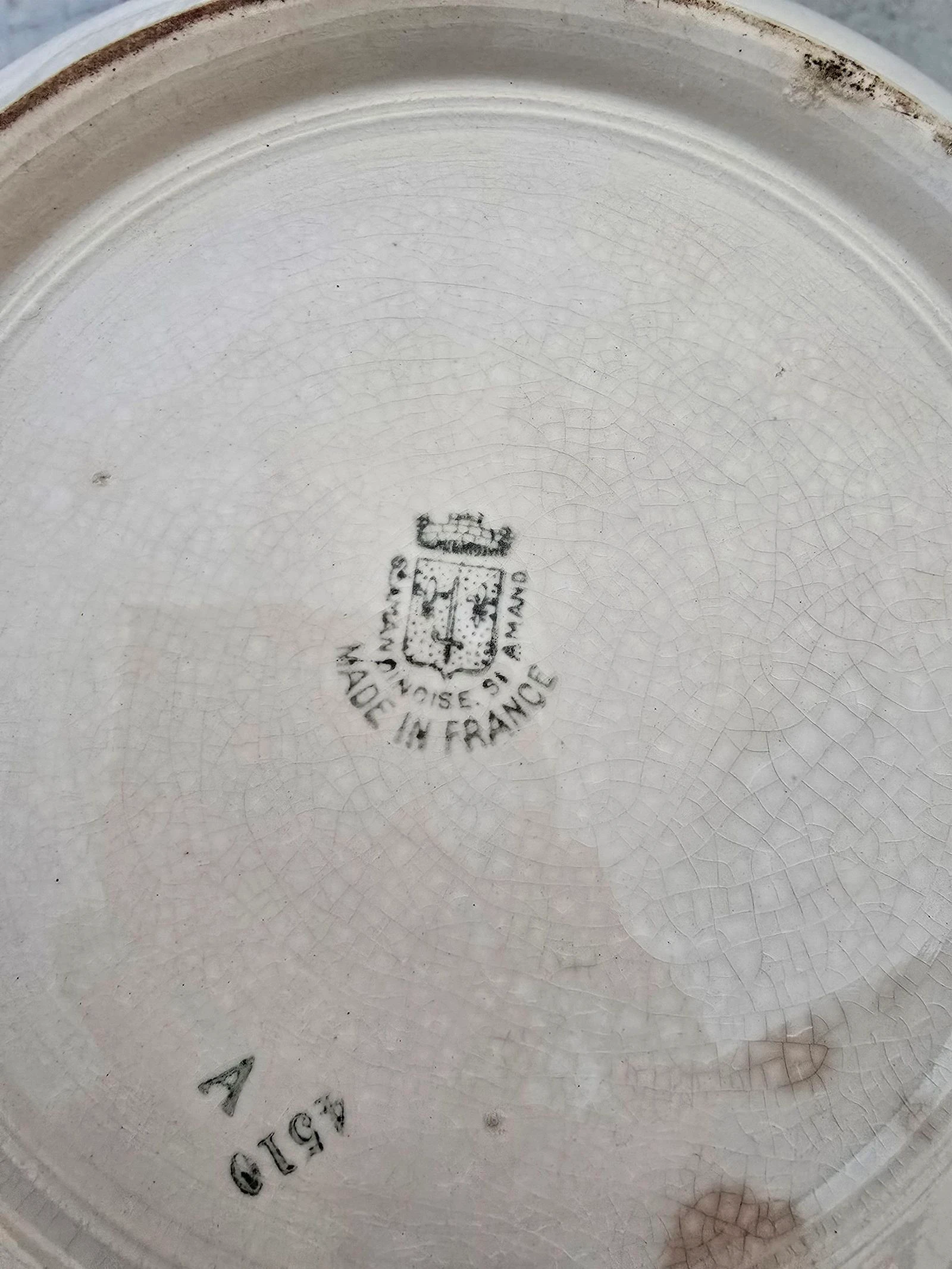 Tigela de cerâmica antiga St Amand em perfeito estado – photo 4